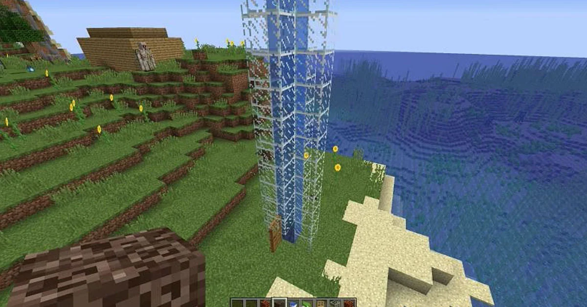 how to make a water elevator in Minecraft